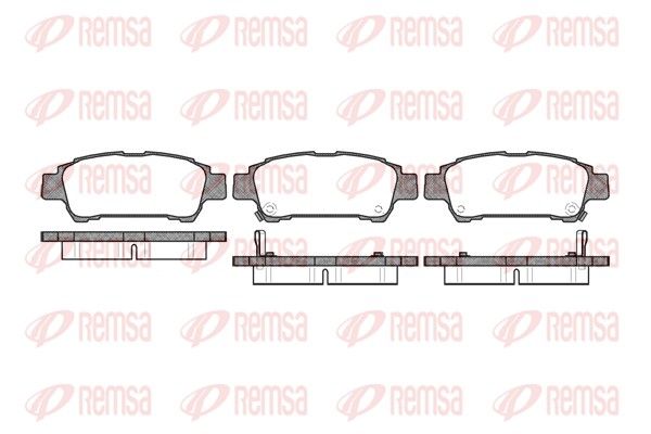 Brake Pad Set, disc brake REMSA 0820.02