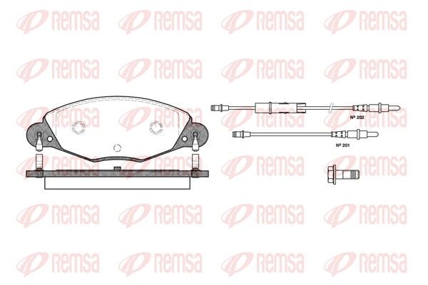 Brake Pad Set, disc brake REMSA 0827.04