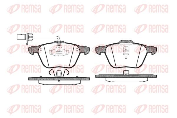 Brake Pad Set, disc brake REMSA 0836.02