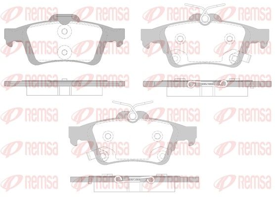 Brake Pad Set, disc brake REMSA 0842.12