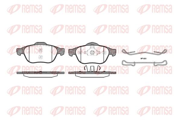 Brake Pad Set, disc brake REMSA 0843.00