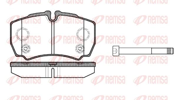 Brake Pad Set, disc brake REMSA 0849.10