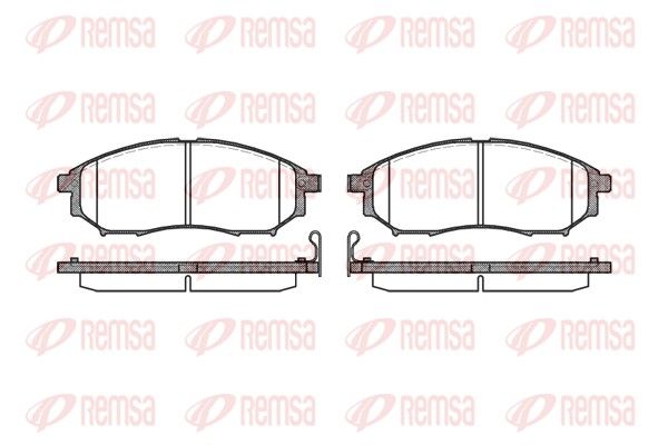 Комплект гальмівних накладок, дискове гальмо REMSA 0852.14