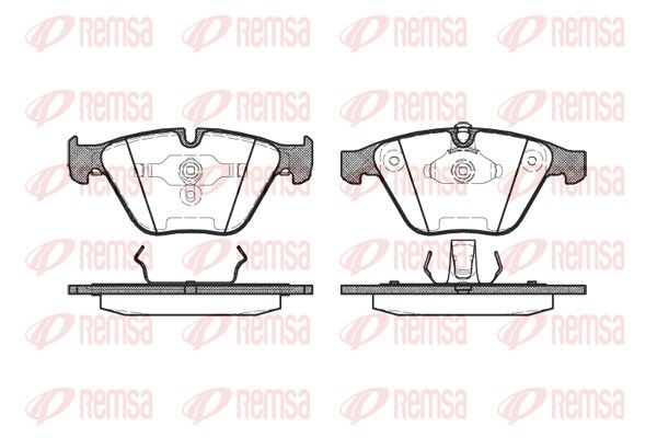 Brake Pad Set, disc brake REMSA 0857.00