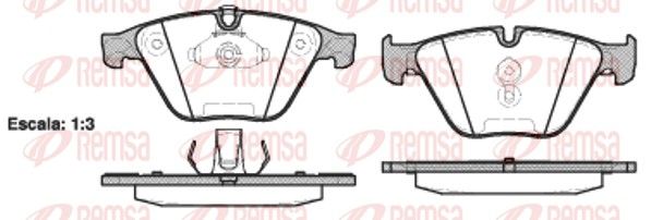 Brake Pad Set, disc brake REMSA 0857.20