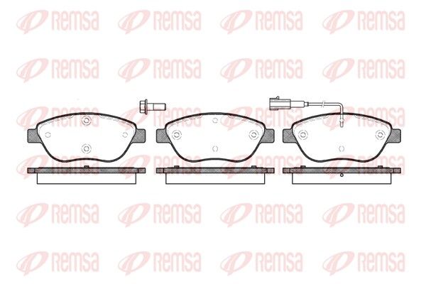 Комплект гальмівних накладок, дискове гальмо REMSA 0859.01