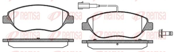 Brake Pad Set, disc brake REMSA 0860.02