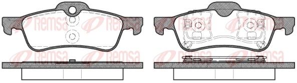 Brake Pad Set, disc brake REMSA 0862.00