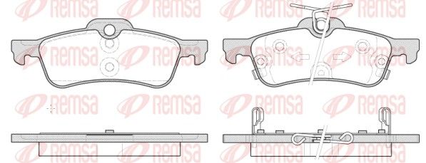 Brake Pad Set, disc brake REMSA 0862.12