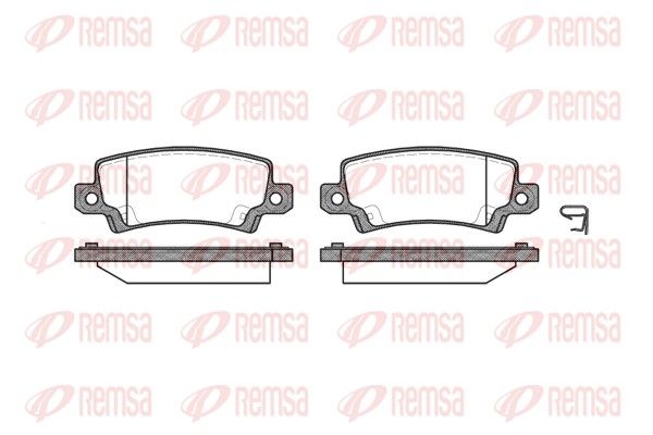 Brake Pad Set, disc brake REMSA 0874.02