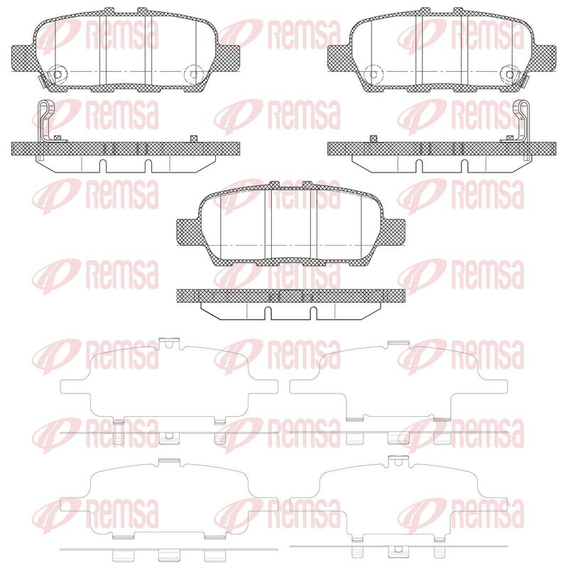 Brake Pad Set, disc brake REMSA 0876.02