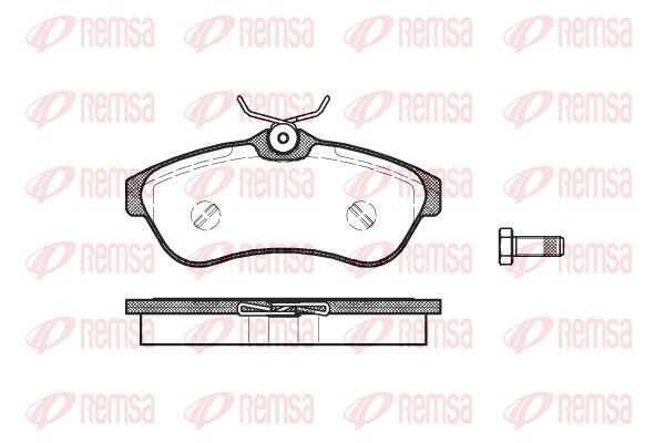 Brake Pad Set, disc brake REMSA 0880.00