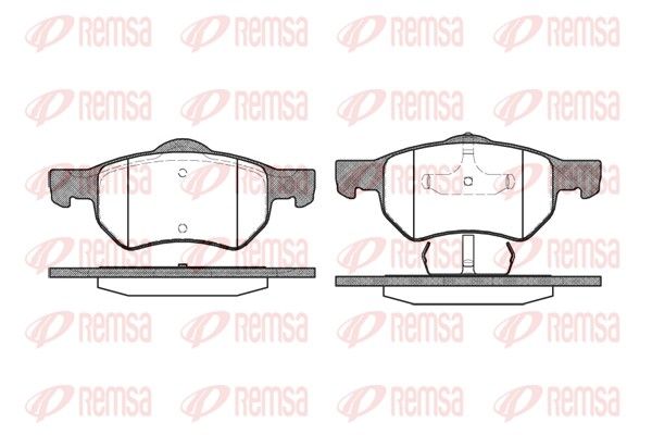 Brake Pad Set, disc brake REMSA 0882.00