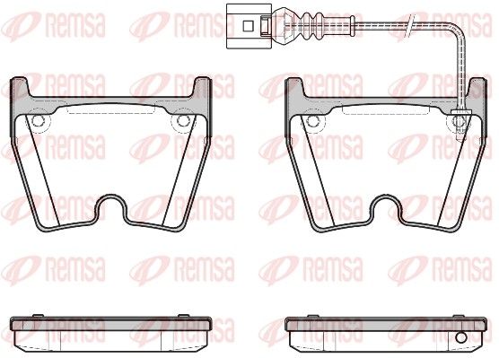 Brake Pad Set, disc brake REMSA 0896.11