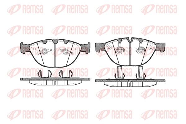 Brake Pad Set, disc brake REMSA 0958.10