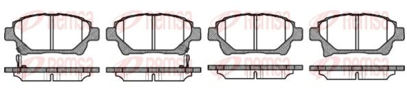 Brake Pad Set, disc brake REMSA 0971.12