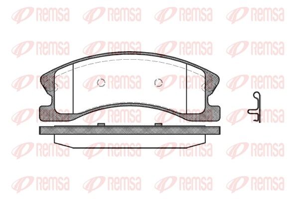 Brake Pad Set, disc brake REMSA 0973.02