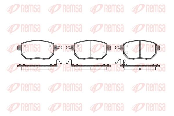 Комплект гальмівних накладок, дискове гальмо REMSA 0985.02