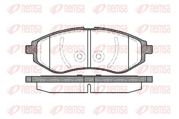 Brake Pad Set, disc brake REMSA 0986.00