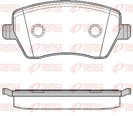 Brake Pad Set, disc brake REMSA 0987.00