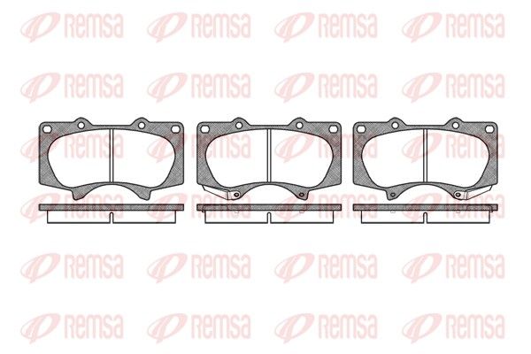 Brake Pad Set, disc brake REMSA 0988.00