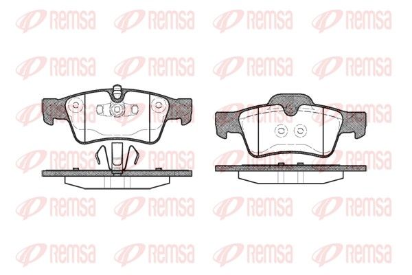 Brake Pad Set, disc brake REMSA 0991.10