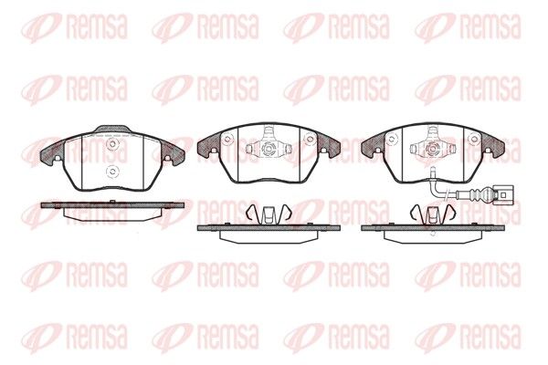 Brake Pad Set, disc brake REMSA 1030.01