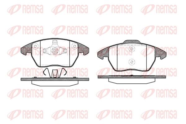 Brake Pad Set, disc brake REMSA 1030.10