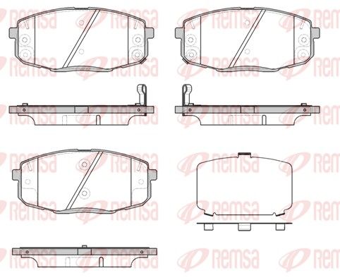 Brake Pad Set, disc brake REMSA 1038.12