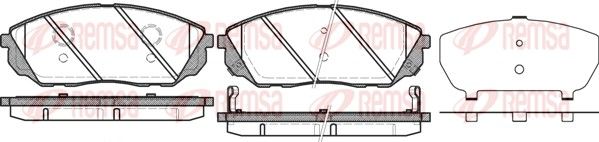 Brake Pad Set, disc brake REMSA 1041.12