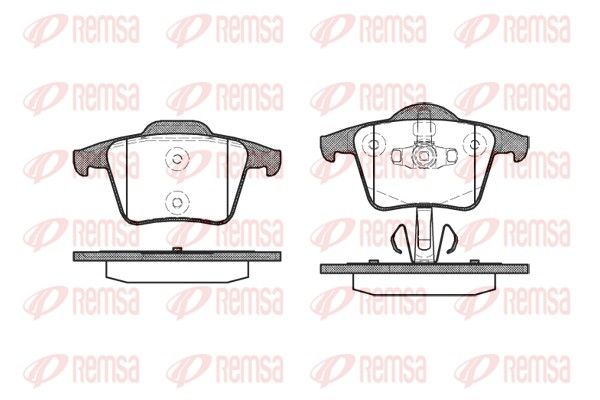 Brake Pad Set, disc brake REMSA 1044.00