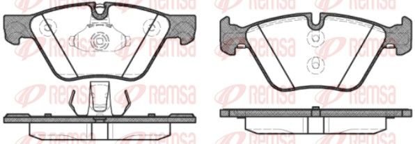 Stabdžių trinkelių rinkinys, diskinis stabdys REMSA 1052.30