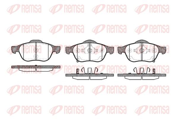 Brake Pad Set, disc brake REMSA 1054.02