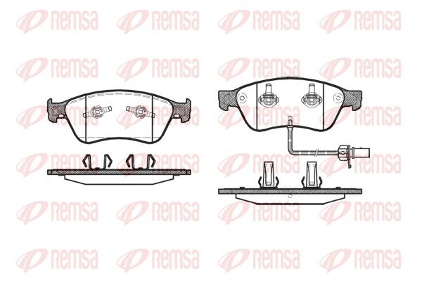 Brake Pad Set, disc brake REMSA 1056.02