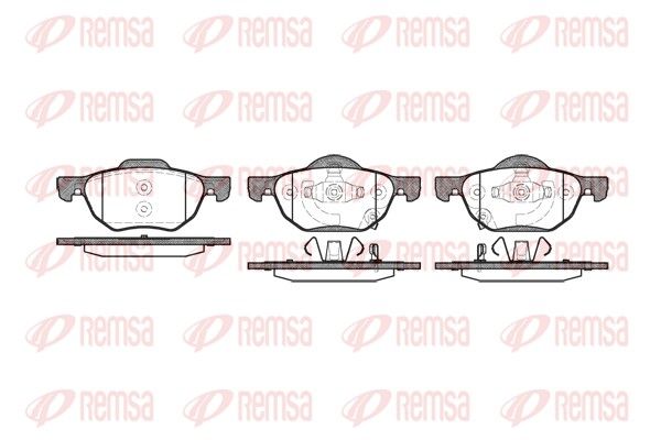 Brake Pad Set, disc brake REMSA 1068.02