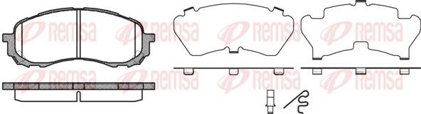 Brake Pad Set, disc brake REMSA 1081.11