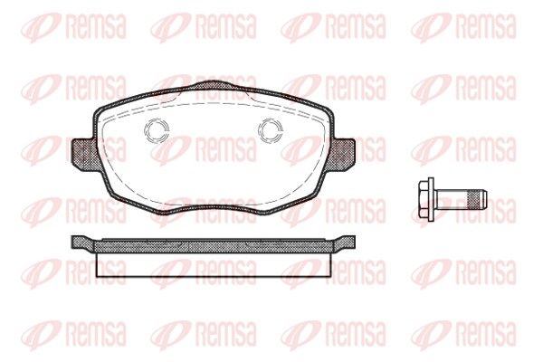 Brake Pad Set, disc brake REMSA 1099.00