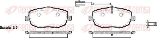 Brake Pad Set, disc brake REMSA 1099.01