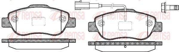 Brake Pad Set, disc brake REMSA 1100.11