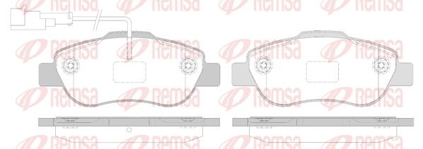 Brake Pad Set, disc brake REMSA 1100.12