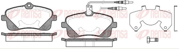 Brake Pad Set, disc brake REMSA 1102.02