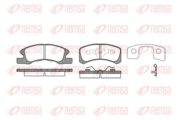 Brake Pad Set, disc brake REMSA 1111.02