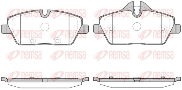 Brake Pad Set, disc brake REMSA 1131.30