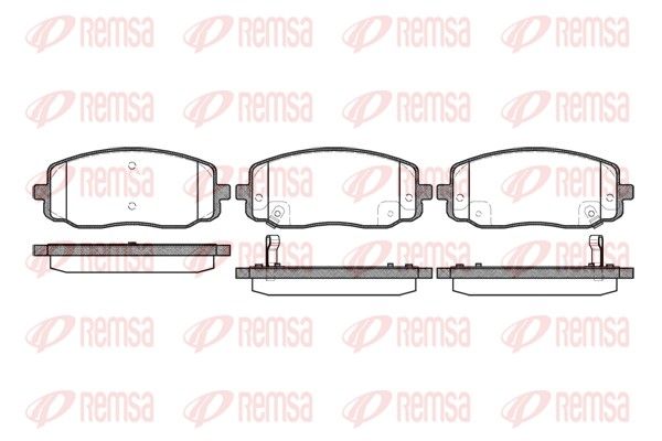 Brake Pad Set, disc brake REMSA 1133.02