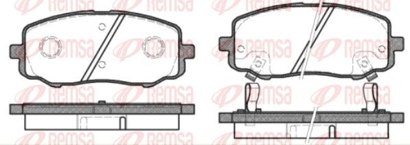 Brake Pad Set, disc brake REMSA 1133.12