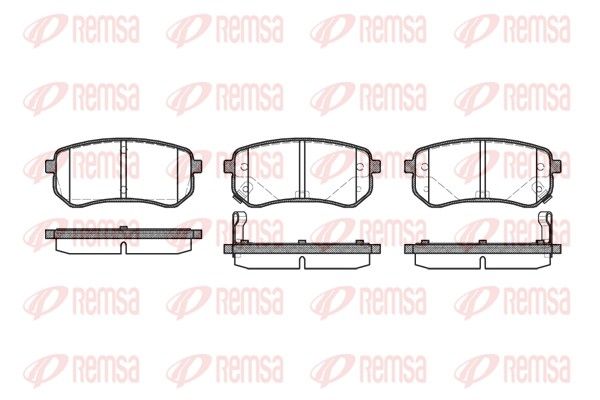 Brake Pad Set, disc brake REMSA 1135.02