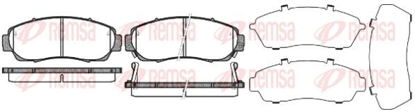 Brake Pad Set, disc brake REMSA 1171.12