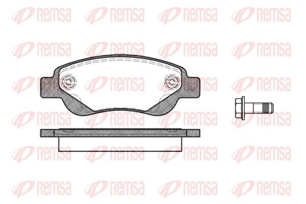 Brake Pad Set, disc brake REMSA 1177.00