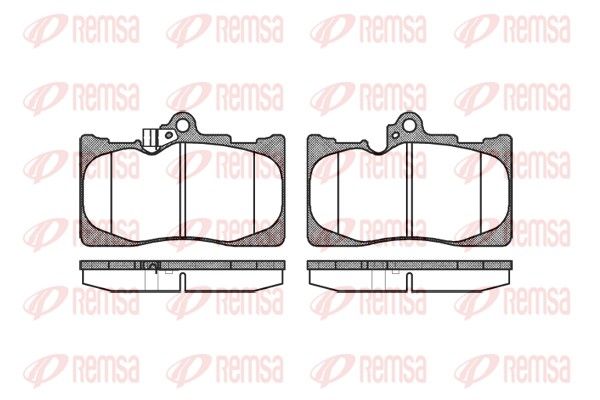 Brake Pad Set, disc brake REMSA 1180.02