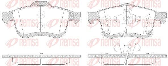 Brake Pad Set, disc brake REMSA 1183.42